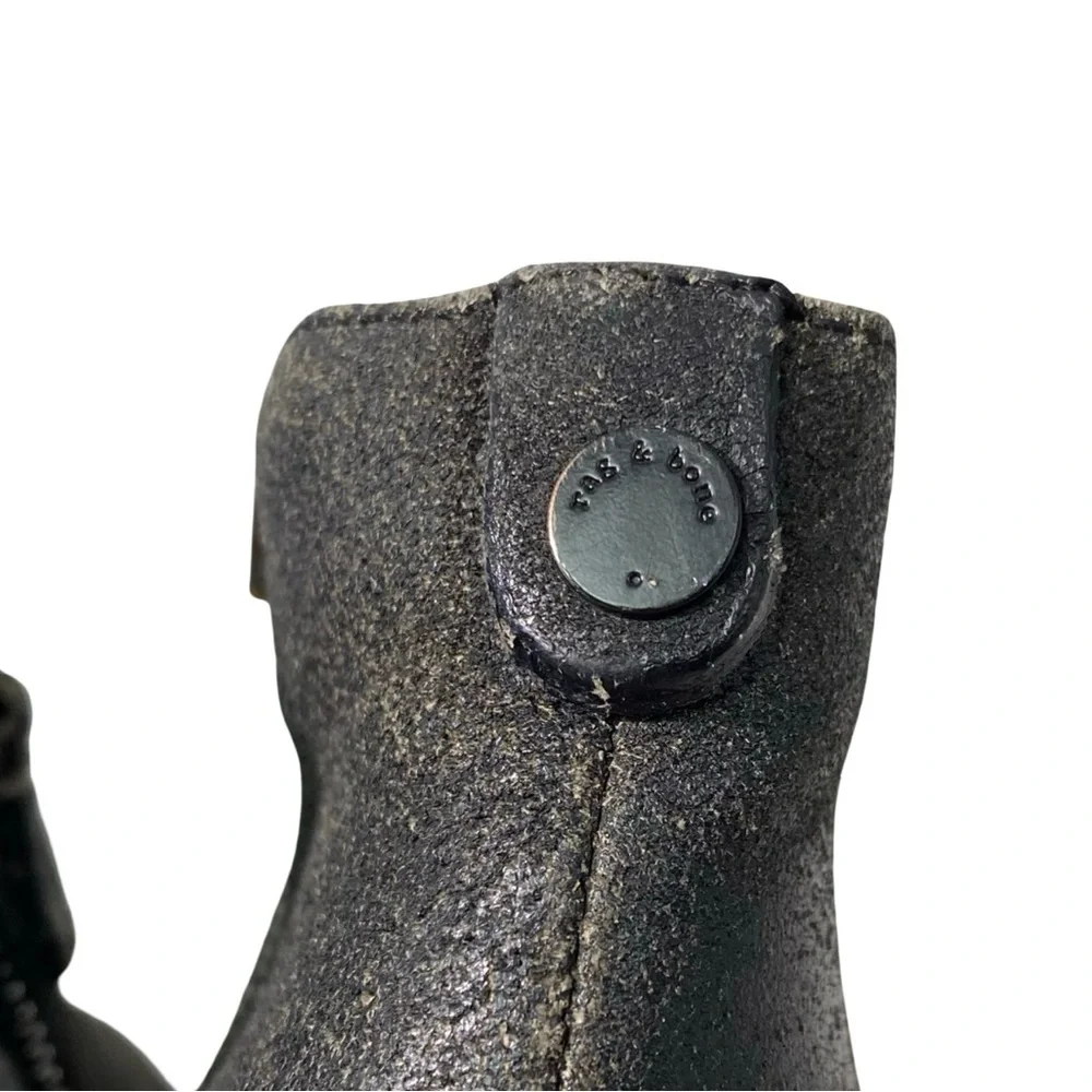 Rag & Bone Margot Ankle Boots Womens Size 9 Waxed Suede Gray Heeled Booties Grey